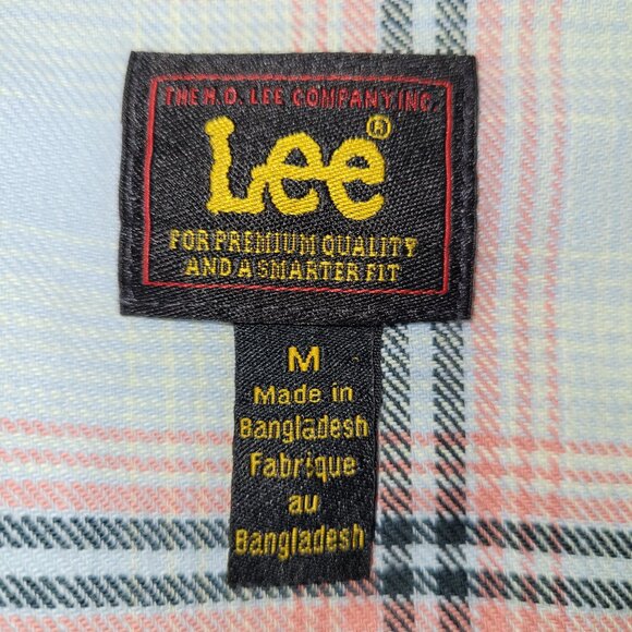 Lee Vintage Plaid Short Sleeve Button-Up Casual Shirt Mens size Medium - Picture 3 of 3